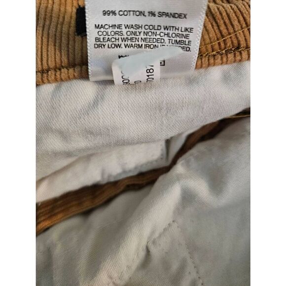 Express camel colored corduroy ankle length wide leg high rise pants. Size 12 - Picture 6 of 6